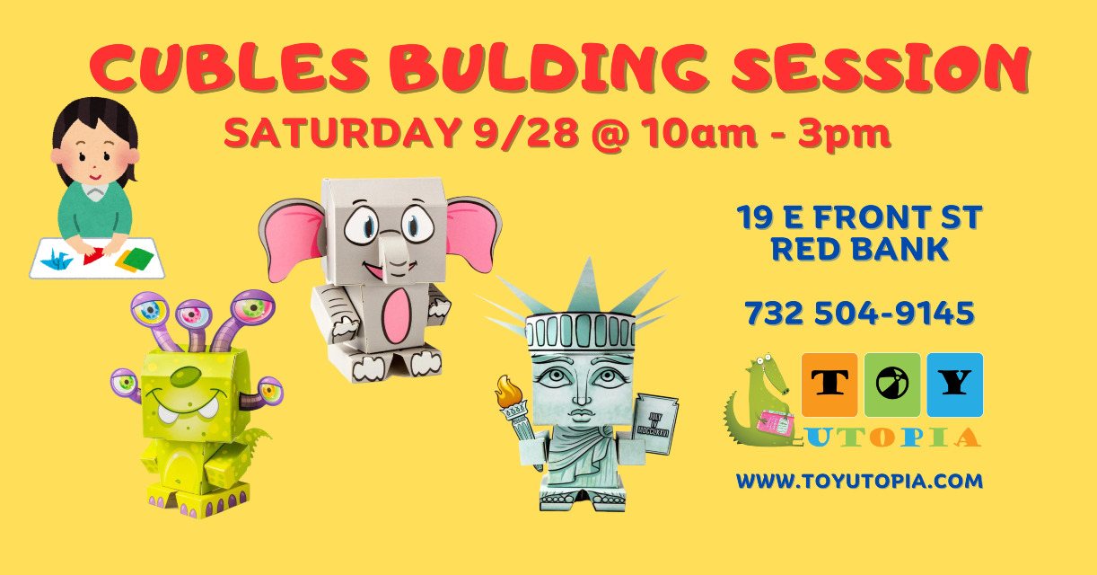 Cuble Building Session Event at Toy Utopia, Red Bank NJ